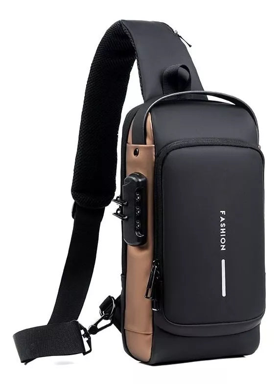 Mochila Anti-Furto com Senha USB Slim Bag