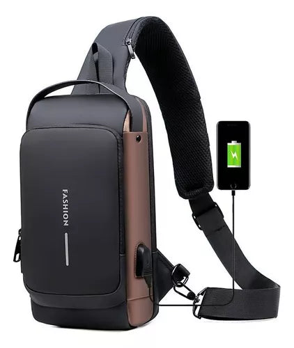 Mochila Anti-Furto com Senha USB Slim Bag